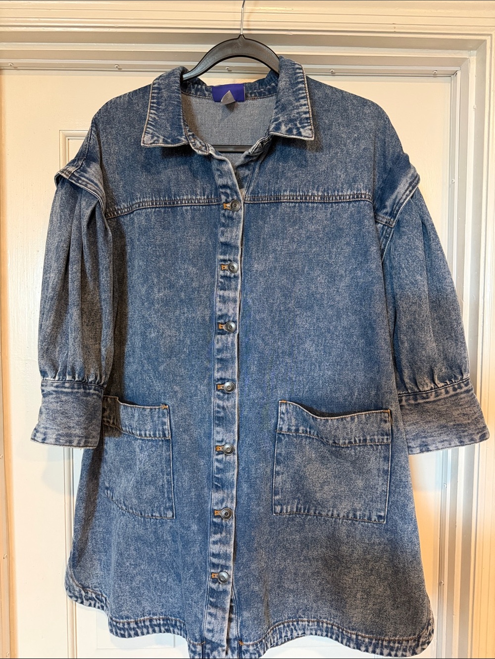 Future Collective Kahlana Barfield Brown Denim Dress | 16